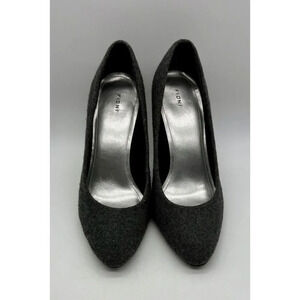 Fioni Heels Dark Gray Fabric Stiletto Women’s Size 9 Sexy 71572-19 See‎ Notes